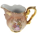 [458168616] Milchkännchen 9 cm Schlottenhof braun Rokoko Gold gebraucht - gut Bild 2