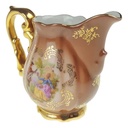 [458168616] Milchkännchen 9 cm Schlottenhof braun Rokoko Gold gebraucht - gut Bild 3