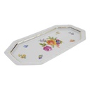 [458168626] Servierplatte Goldrand 27,4x13,5 cm Rosenthal Maria Sommerstrauß Blumen gebraucht - gut Bild 3