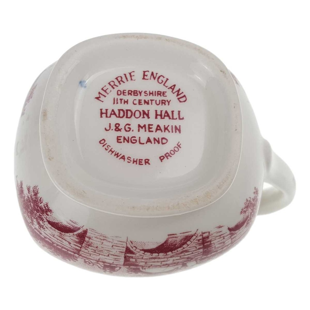 [458168630] Milchkännchen 0,2 L J & G Meakin England Haddon Hall Rot Historismus gebraucht - gut Bild 4