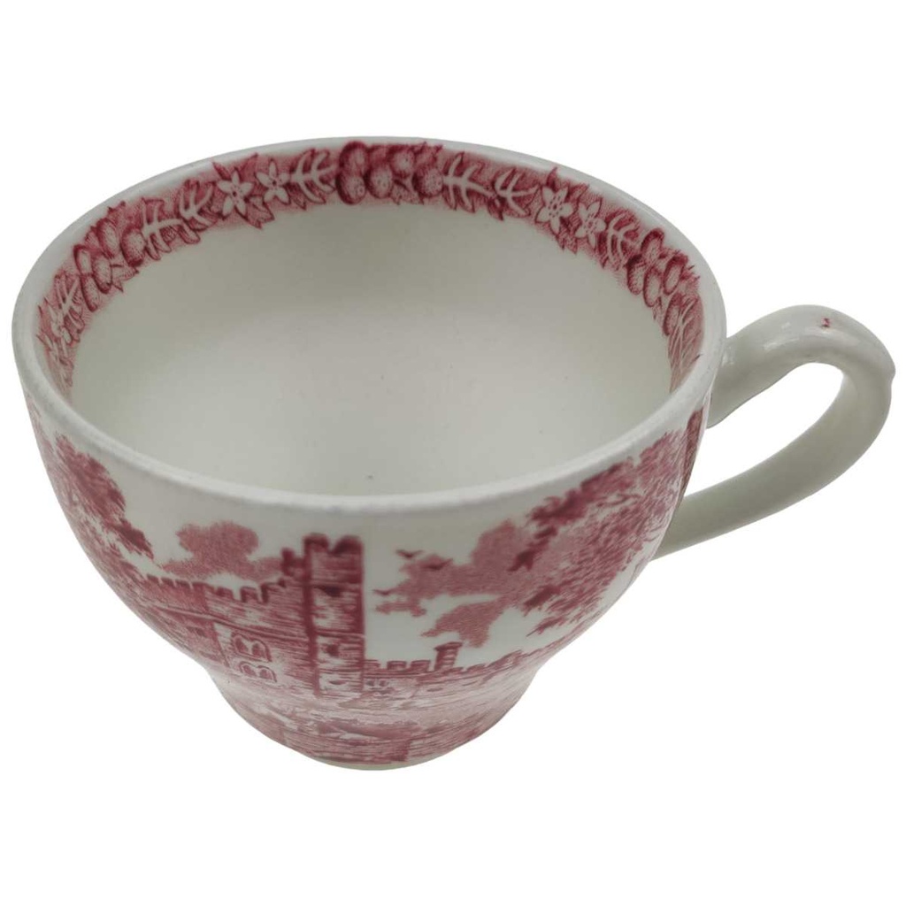 [458168631] Kaffeetasse 0,2 L J & G Meakin England Haddon Hall Rot Historismus gebraucht - gut Bild 3