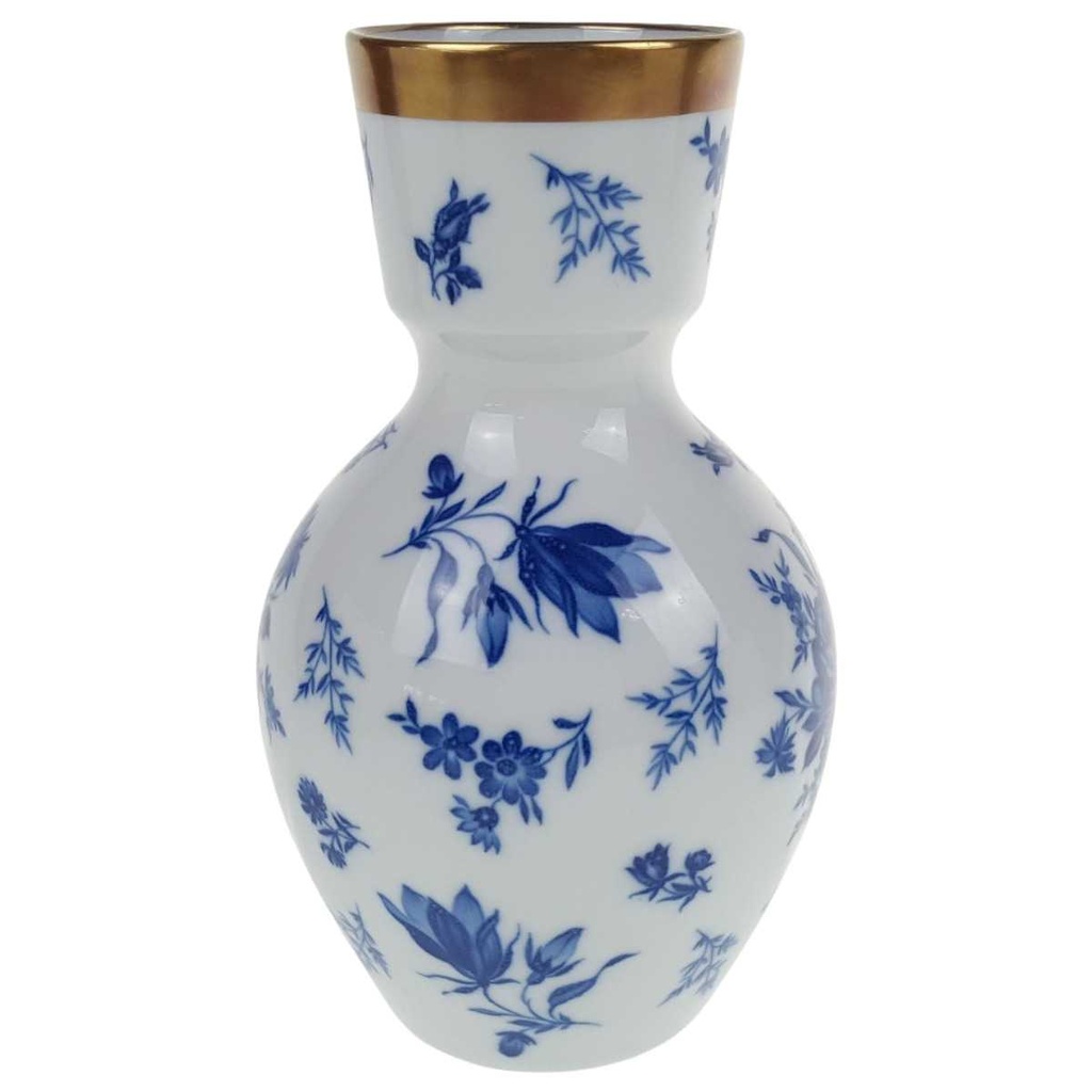 [458168635] Vase Blumenvase 18 cm PMR Jaeger & Co Blaue Blumen gebraucht - gut Bild 2