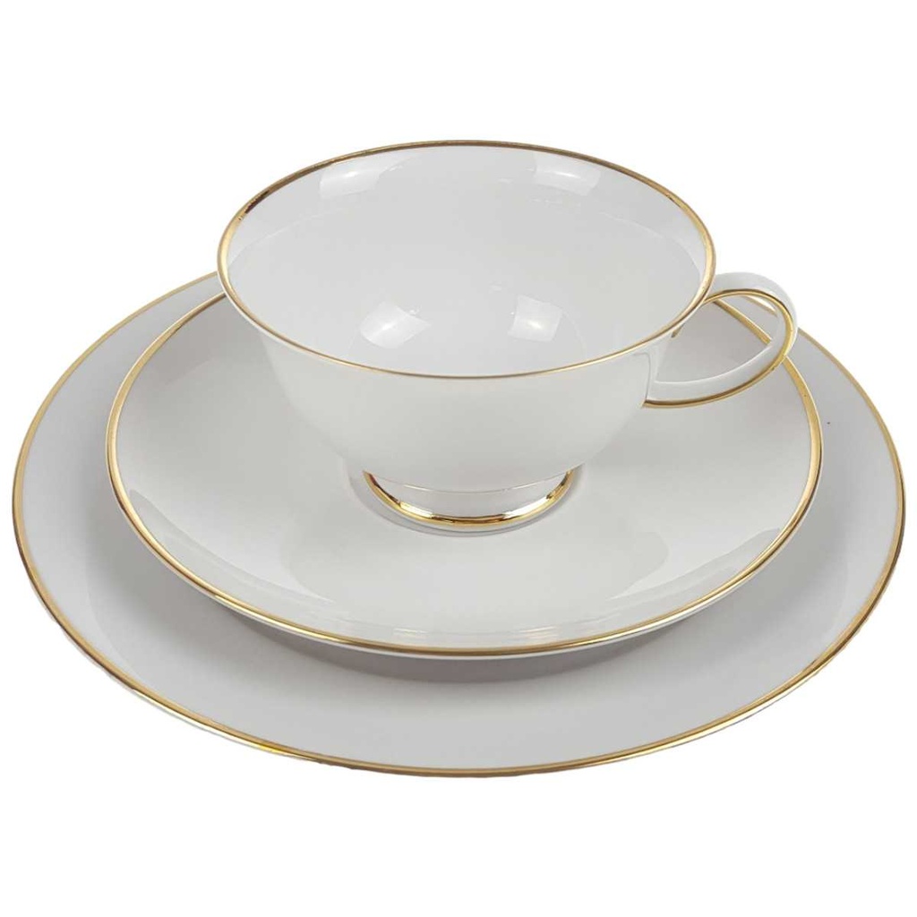 [458168636] Gedeck Sammelgedeck Goldrand 3tlg Rosenthal Weiß gebraucht - gut Bild 2