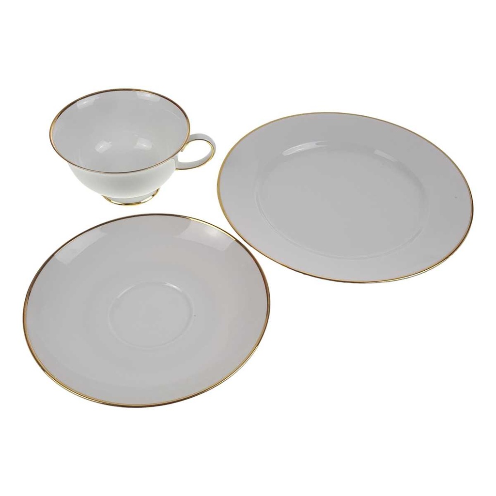[458168636] Gedeck Sammelgedeck Goldrand 3tlg Rosenthal Weiß gebraucht - gut Bild 3
