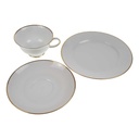 [458168636] Gedeck Sammelgedeck Goldrand 3tlg Rosenthal Weiß gebraucht - gut Bild 3