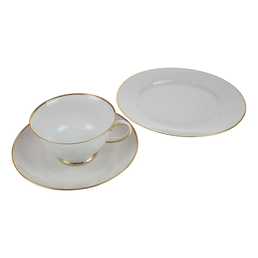 [458168636] Gedeck Sammelgedeck Goldrand 3tlg Rosenthal Weiß gebraucht - gut Bild 4