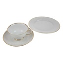 [458168636] Gedeck Sammelgedeck Goldrand 3tlg Rosenthal Weiß gebraucht - gut Bild 4