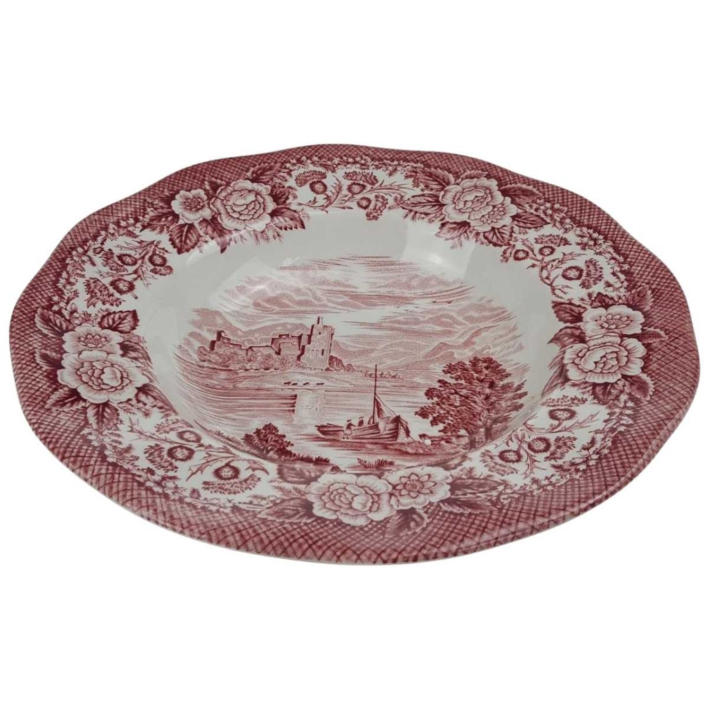 [458168644] Speiseteller 22,2 cm Unicorn Tableware Scottish Lochs Rot gebraucht - sehr gut Bild 2