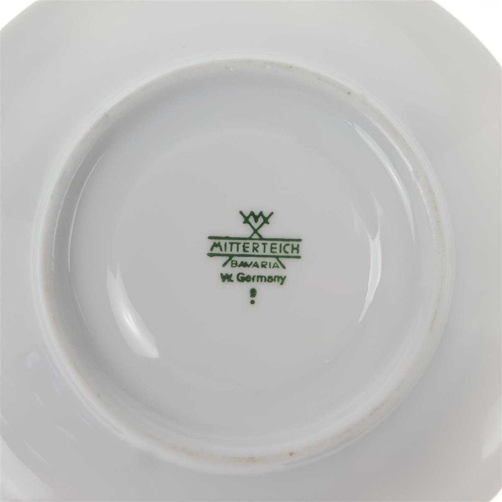 [458168649] Untertasse für Kaffee 14,5 cm Mitterteich Weiß Wellenrand gebraucht - sehr gut Bild 3