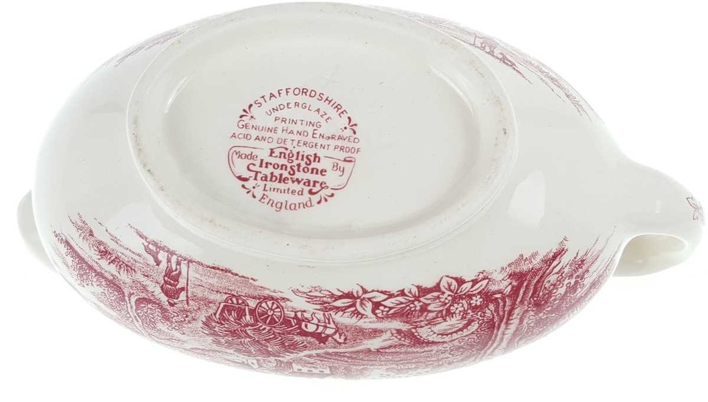 [458168655] Sauciere 21x10,3 cm English Ironstone Tableware (EIT) Rot gebraucht - sehr gut Bild 5