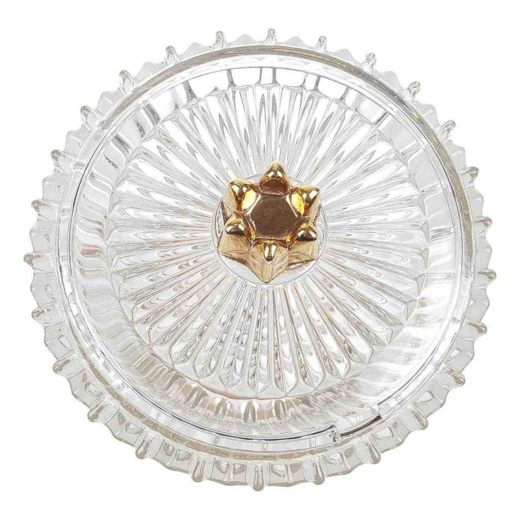 [458168659] Bowle mit 6 Bechern Goldrand 7tlg 3,5 L Krone Gold gebraucht - gut Bild 4