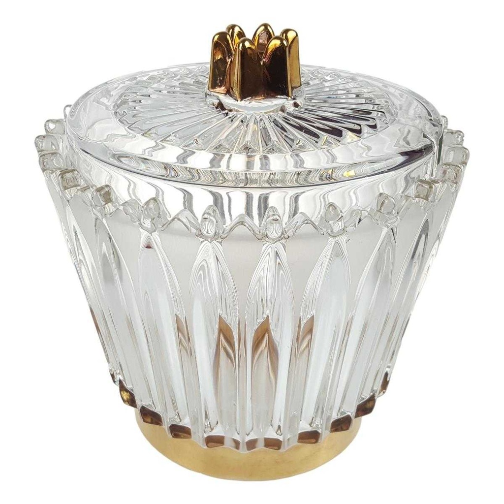 [458168659] Bowle mit 6 Bechern Goldrand 7tlg 3,5 L Krone Gold gebraucht - gut Bild 5