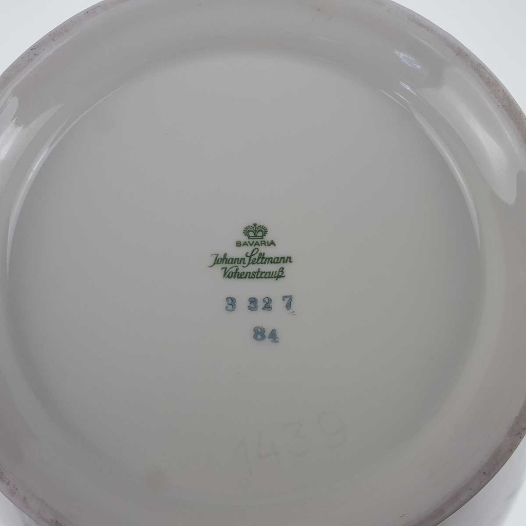 [458168664] Vase Goldrand ohne Deckel 25 cm Seltmann Vohenstrauß Blumendekor gebraucht - gut Bild 7