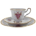 [458168665] Gedeck Sammelgedeck Goldrand 3tlg Fena Porzellan rosa Dekor gebraucht - gut Bild 2