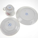 [458168665] Gedeck Sammelgedeck Goldrand 3tlg Fena Porzellan rosa Dekor gebraucht - gut Bild 4