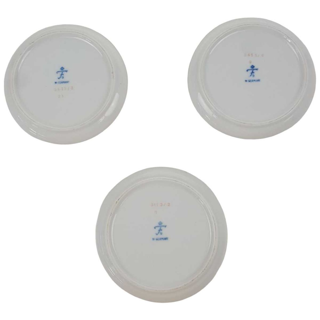[2119303] 3er Set Untersetzer 9,9 cm Fürstenberg 3413 Rokoko gebraucht - gut Bild 2