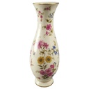[45816870] Vase Blumenvase Goldrand 24 cm Rosenthal Florida bunte Blumen Elfenbein Beige gebraucht - sehr gut Bild 2