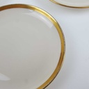 [2119304] 3er Set Untersetzer Goldrand 10,2 cm Rosenthal Beige gebraucht - gut Bild 2
