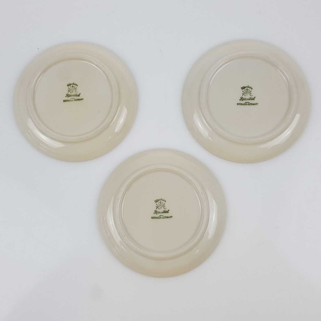[2119304] 3er Set Untersetzer Goldrand 10,2 cm Rosenthal Beige gebraucht - gut Bild 3