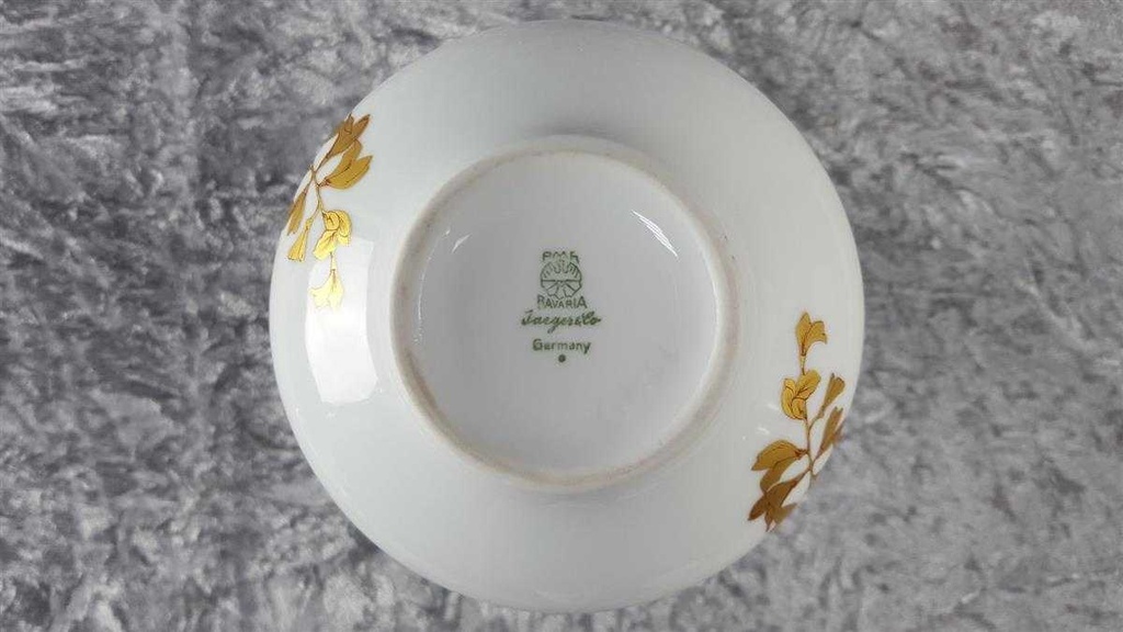 [45816873] Blumenvase Henkelvase Golddekor 18 cm Jaeger & Co gebraucht - sehr gut Bild 7