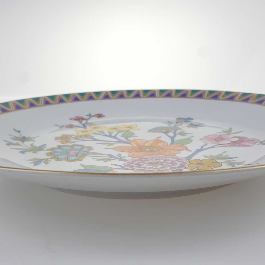 [458168730] Servierteller Golddekor Bavaria 3,5 cm Schirnding Bunte Blumen gebraucht - sehr gut Bild 4
