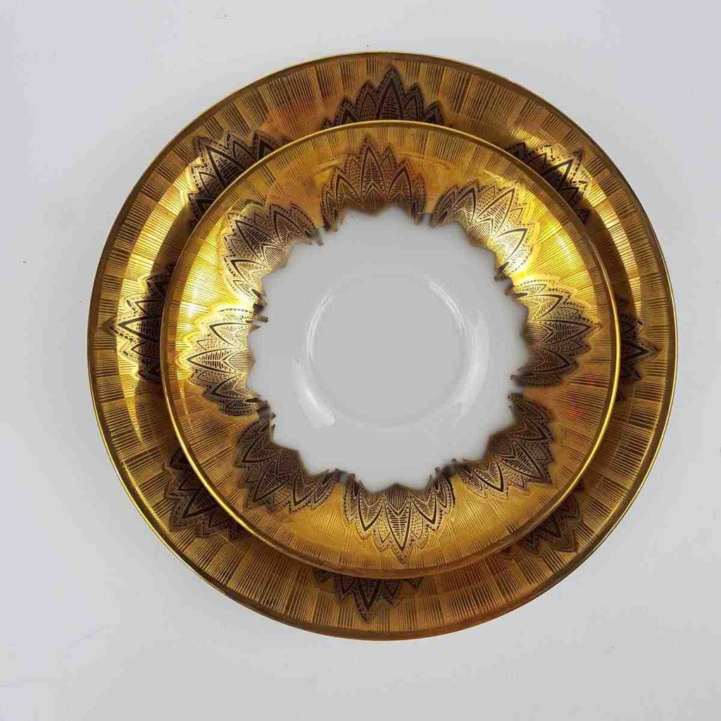 [458168731] Sammelgedeck Golddekor Bavaria 3tlg Schaller gebraucht - gut Bild 3