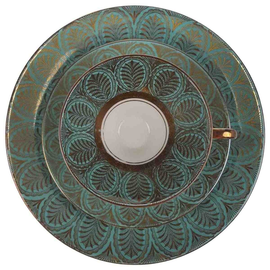 [458168733] Sammelgedeck Golddekor 3tlg 30 cm Bareuther gebraucht - akzeptabel Bild 2