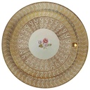 [458168734] Sammelgedeck Goldrand Bavaria 3tlg 30 cm Schaller Rosendekor gebraucht - akzeptabel Bild 2