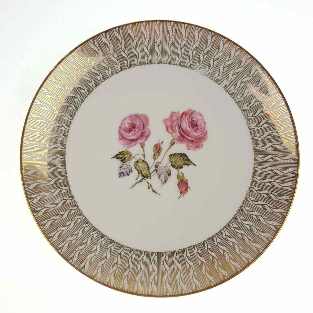 [458168734] Sammelgedeck Goldrand Bavaria 3tlg 30 cm Schaller Rosendekor gebraucht - akzeptabel Bild 4