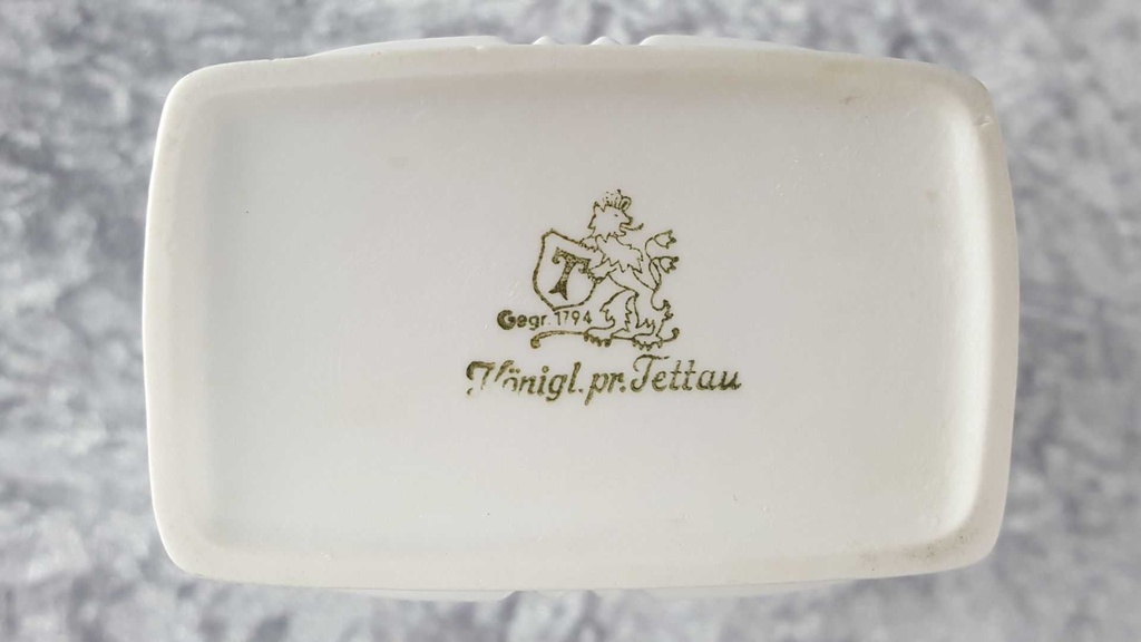 [45816876] Vase 16,5 cm Königl. pr. Tettau Weiß gebraucht - akzeptabel Bild 8