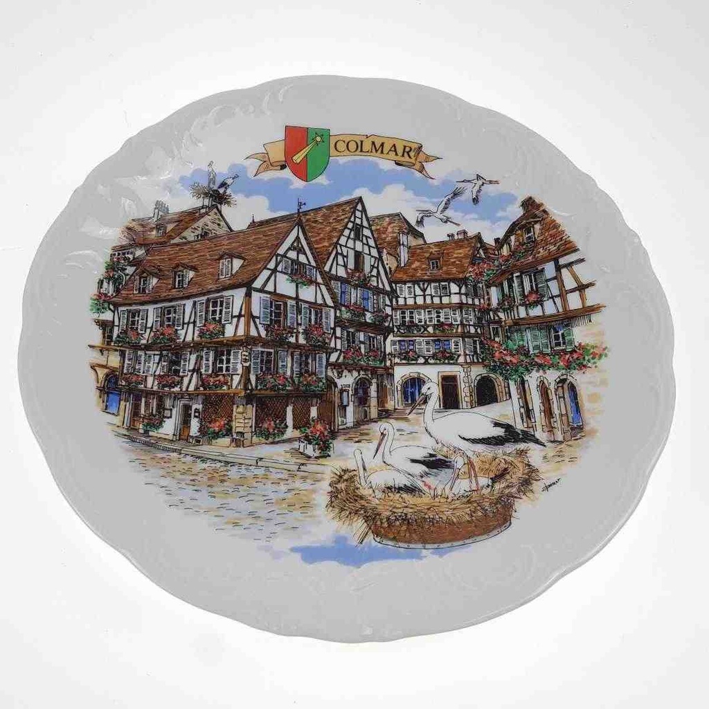 [458168768] Teller Handdekoriert 24 cm NEM France gebraucht - gut Bild 3