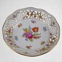 [458168769] Schale auf Fuß Durchbruchschalen Goldrand Durchbrucharbeit 11,6 cm Schumann/Arzberg Blumendekor gebraucht - gut Bild 3