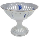 [458168770] Schale auf Fuß Durchbruchschalen Goldrand Durchbrucharbeit 17 cm blaue Blume gebraucht - gut Bild 2
