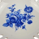[458168770] Schale auf Fuß Durchbruchschalen Goldrand Durchbrucharbeit 17 cm blaue Blume gebraucht - gut Bild 5