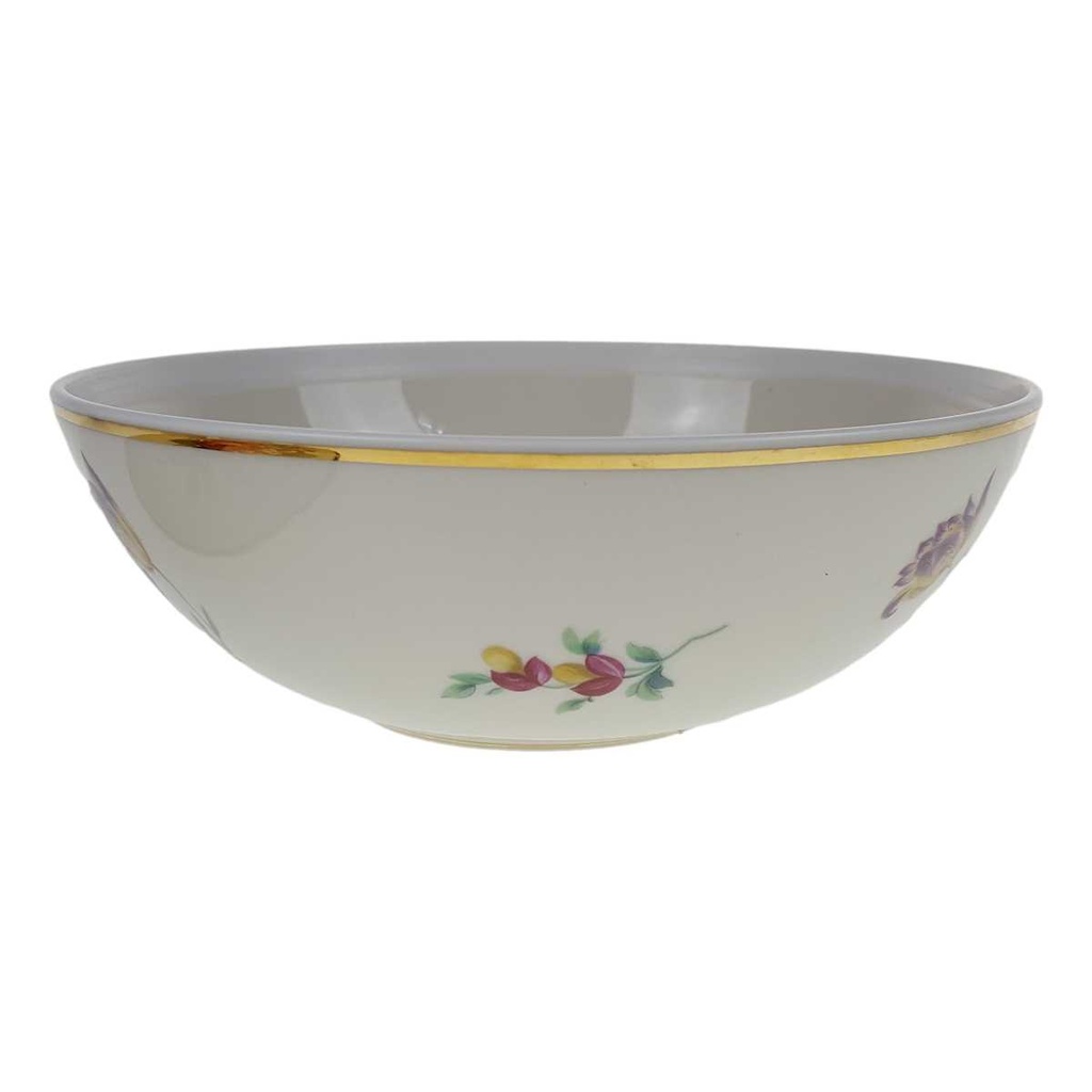 [458168833] Deckeldose Bonboniere Goldrand 10,5 cm Hutschenreuther elfenbein Blumendekor gebraucht - gut Bild 5