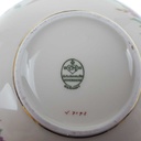 [458168833] Deckeldose Bonboniere Goldrand 10,5 cm Hutschenreuther elfenbein Blumendekor gebraucht - gut Bild 7