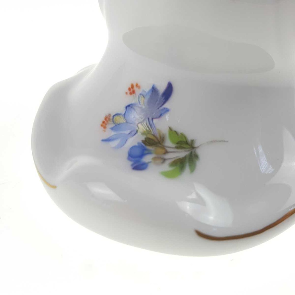 [458168881] Kerzenhalter für Stabkerzen Goldrand 13,7 cm Weimar Porzellan Blumendekor gebraucht - sehr gut Bild 7