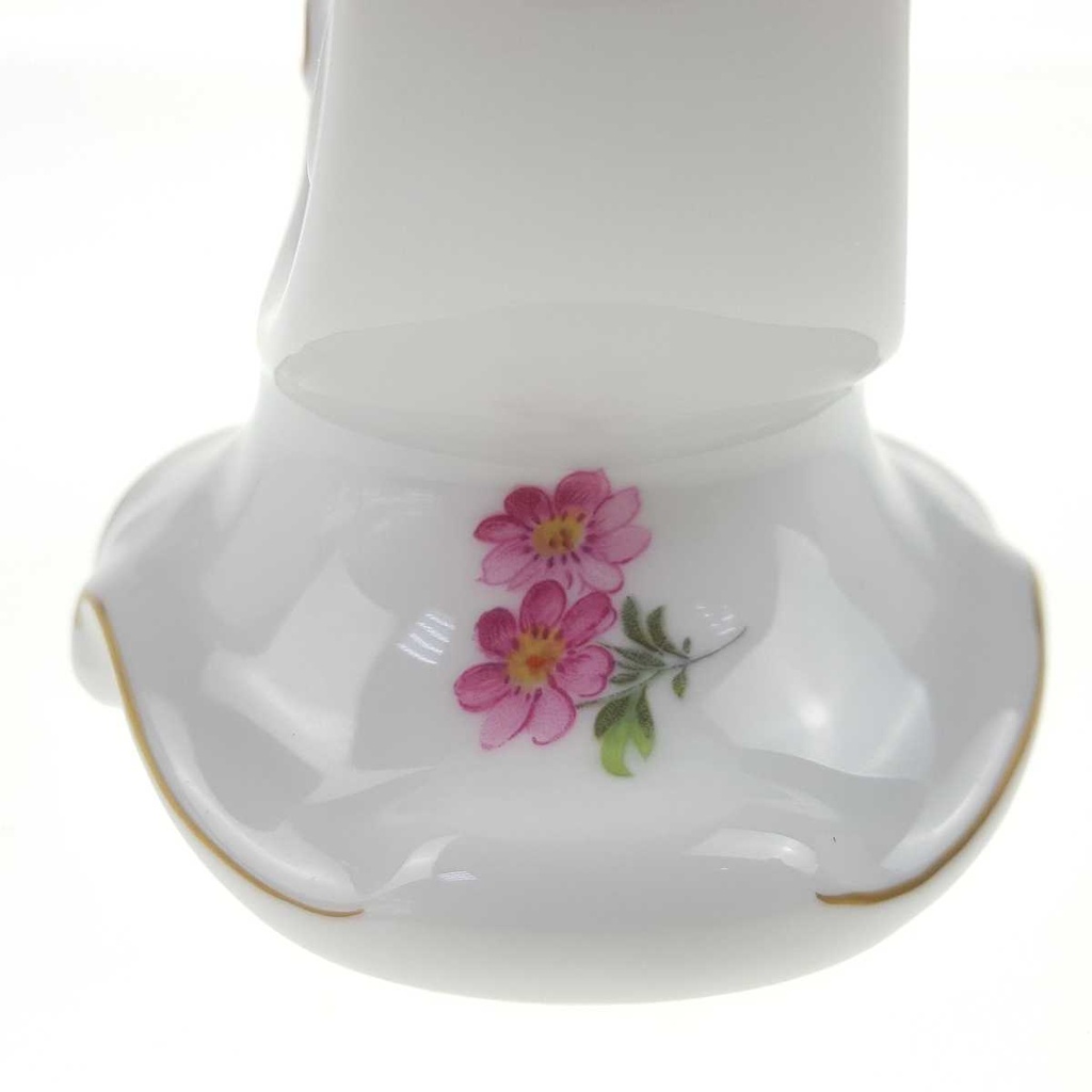 [458168881] Kerzenhalter für Stabkerzen Goldrand 13,7 cm Weimar Porzellan Blumendekor gebraucht - sehr gut Bild 8