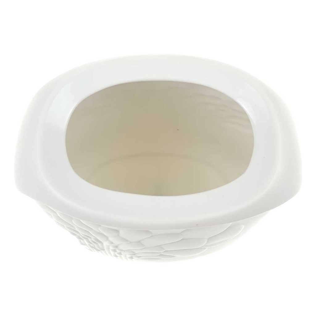 [458168900] Vase Biskuitporzellan 12,5 cm AK Kaiser Baum Reliefdekor weiß gebraucht - gut Bild 4