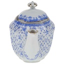 [458168911] Teekanne Goldrand 0,9 L Schaller Blaue Lilie Blumendekor Blumen gebraucht - gut Bild 2