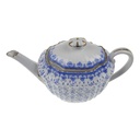 [458168911] Teekanne Goldrand 0,9 L Schaller Blaue Lilie Blumendekor Blumen gebraucht - gut Bild 5