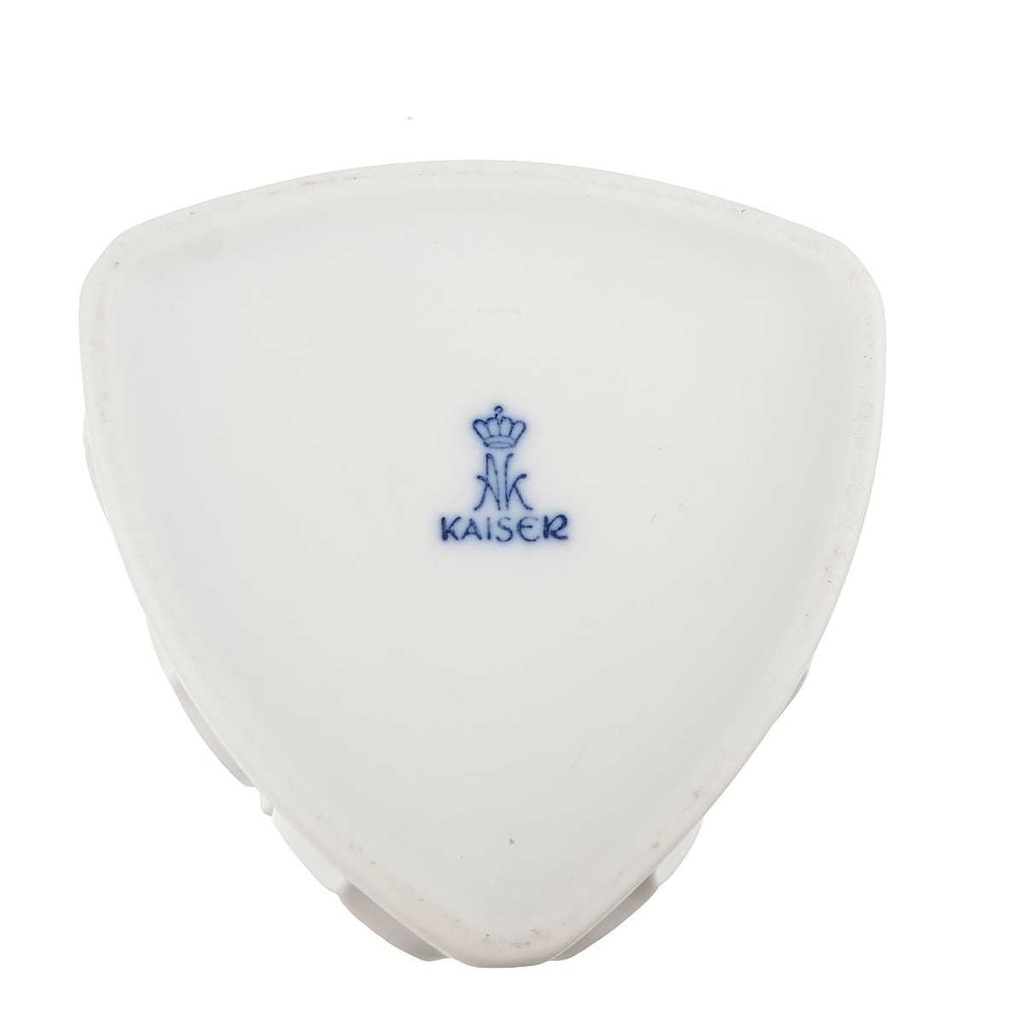 [458168912] Vase Biskuitporzellan 23 cm AK Kaiser Blätter Reliefdekor weiß gebraucht - gut Bild 4