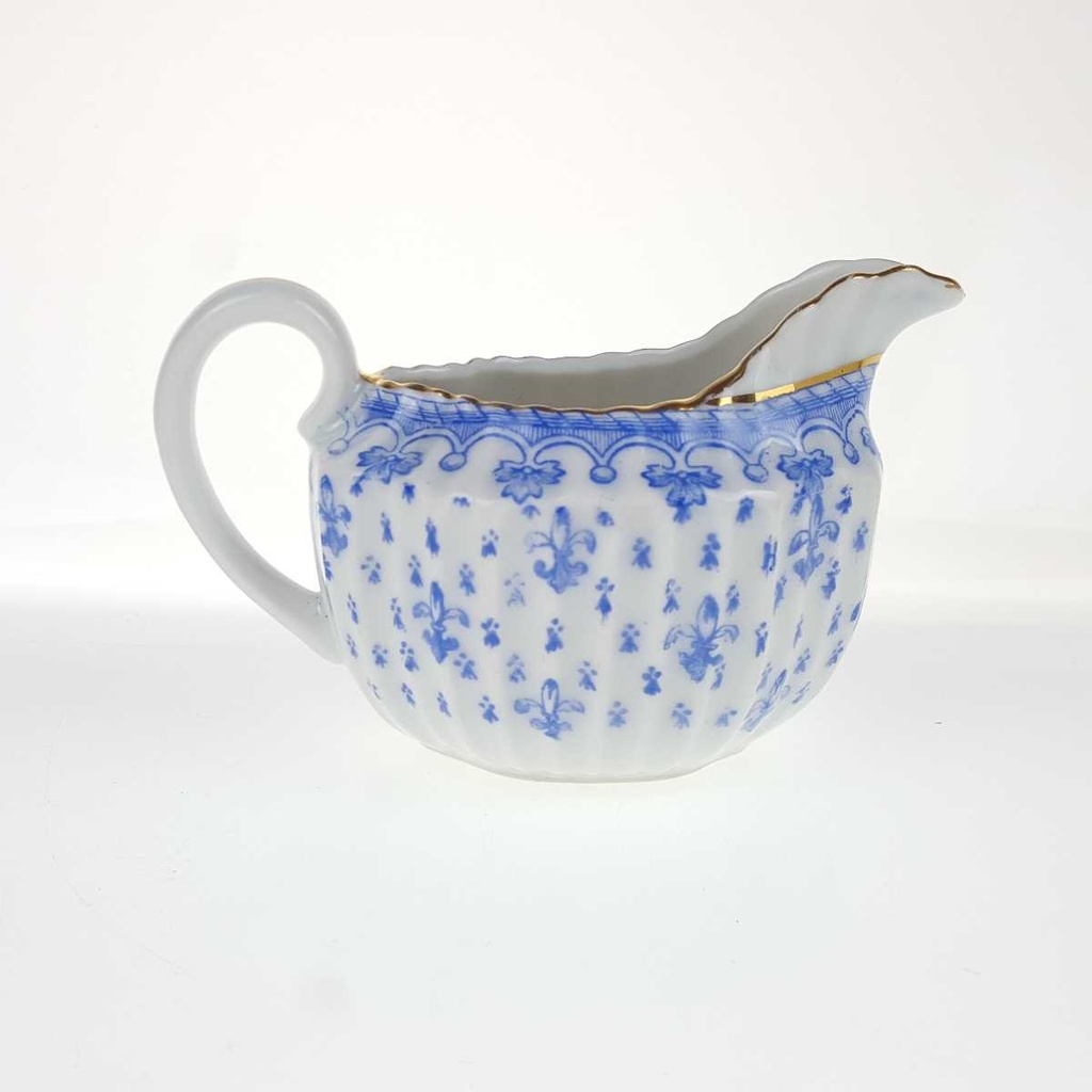 [458168913] Milchkännchen Goldrand 0,15 L Schaller Blaue Lilie Blumendekor Blumen gebraucht - gut Bild 3