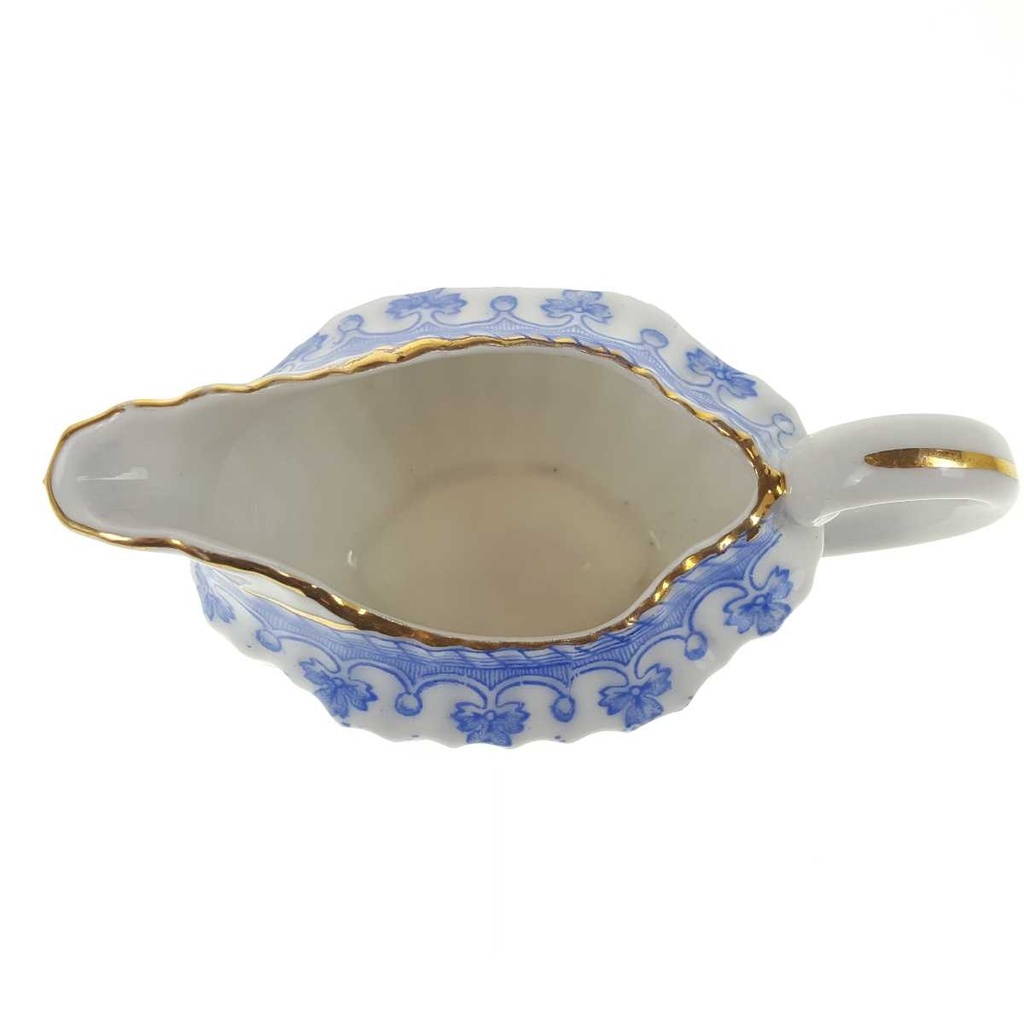[458168913] Milchkännchen Goldrand 0,15 L Schaller Blaue Lilie Blumendekor Blumen gebraucht - gut Bild 6