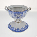 [458168914] Zuckerdose Goldrand Schaller Blaue Lilie Blumendekor Blumen gebraucht - gut Bild 3