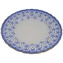 [458168916] Kuchenteller Dessertteller Goldrand Stempeln sind unterschiedlich 19,3 cm Schaller Blaue Lilie Blumendekor Blumen gebraucht - akzeptabel Bild 2