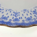 [458168916] Kuchenteller Dessertteller Goldrand Stempeln sind unterschiedlich 19,3 cm Schaller Blaue Lilie Blumendekor Blumen gebraucht - akzeptabel Bild 5