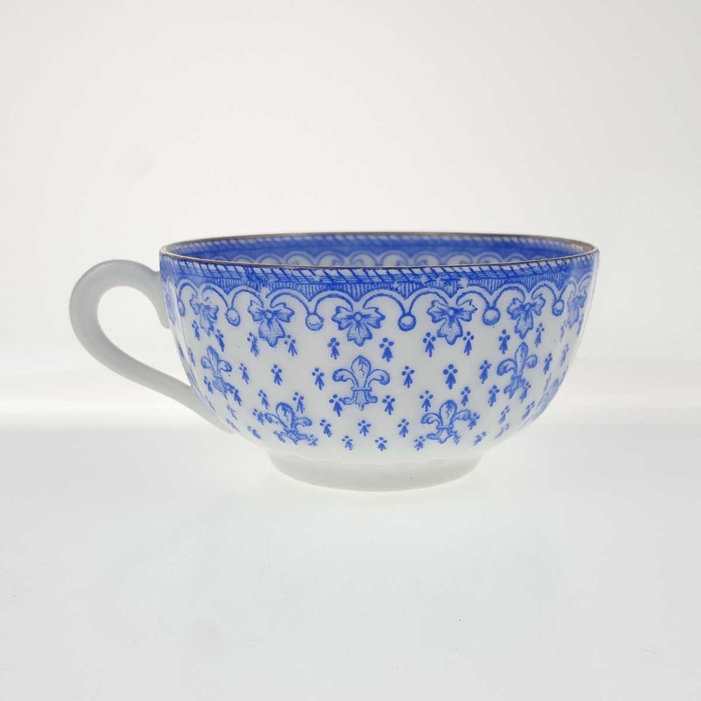 [458168919] Kaffeetasse Goldrand Stempeln sind unterschiedlich 0,2 L Schaller Blaue Lilie Blumendekor Blumen gebraucht - gut Bild 3