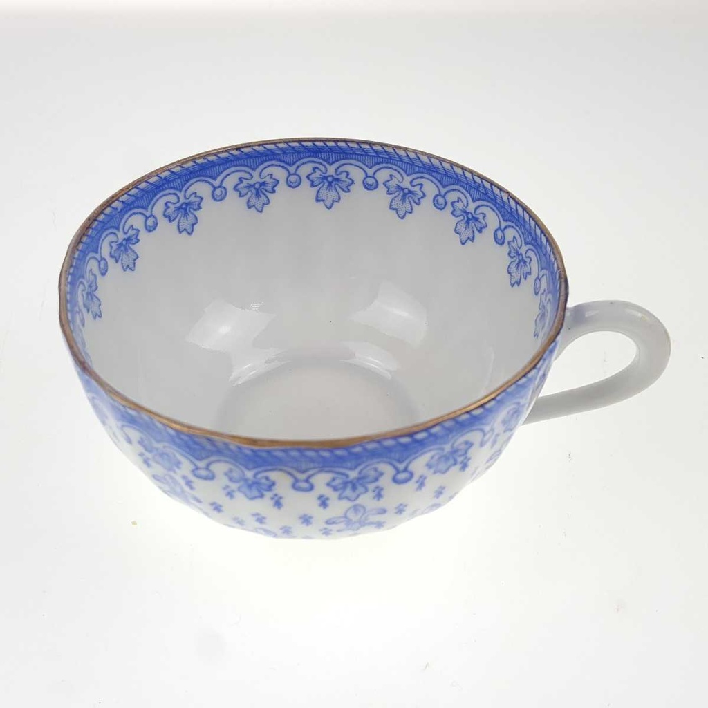 [458168919] Kaffeetasse Goldrand Stempeln sind unterschiedlich 0,2 L Schaller Blaue Lilie Blumendekor Blumen gebraucht - gut Bild 4
