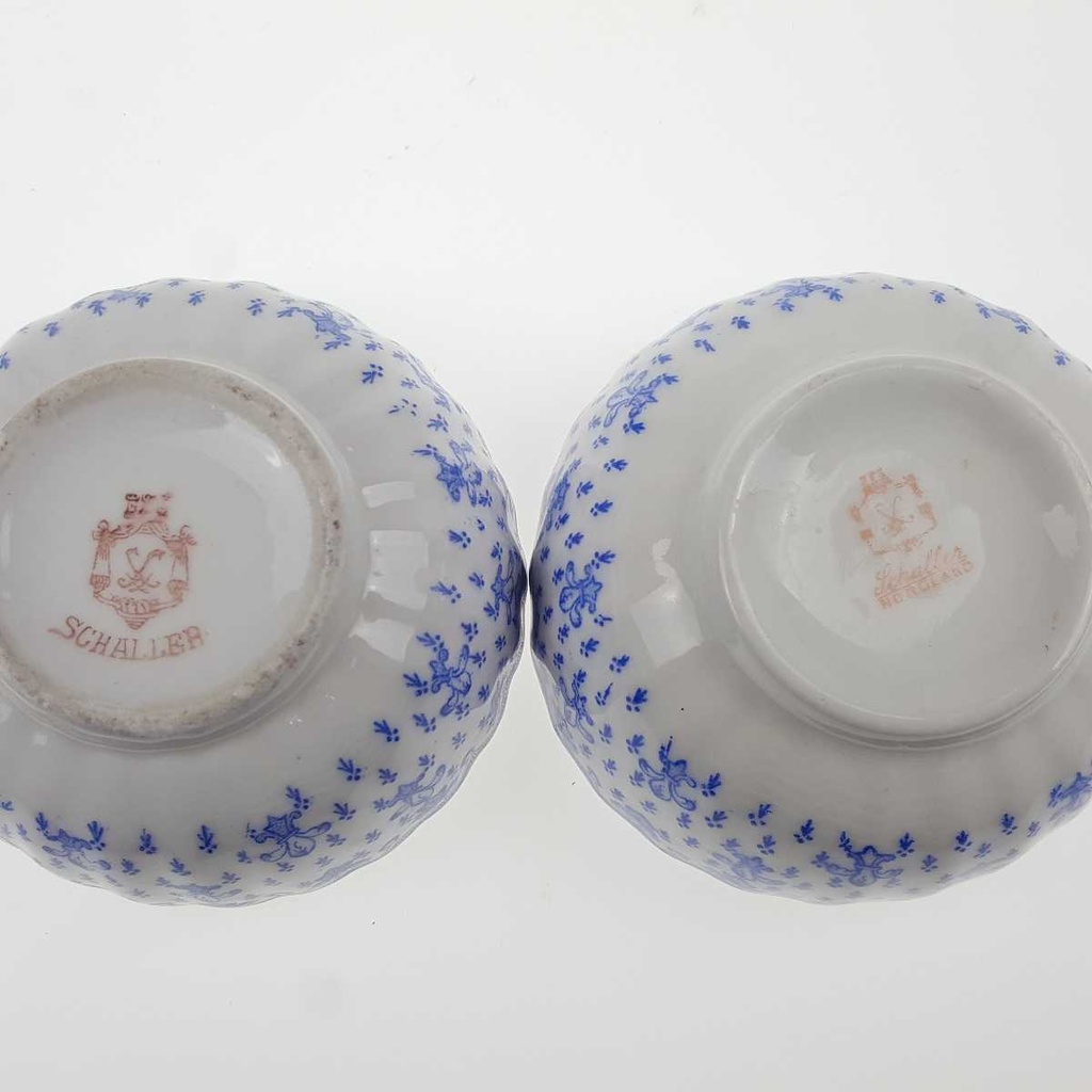 [458168919] Kaffeetasse Goldrand Stempeln sind unterschiedlich 0,2 L Schaller Blaue Lilie Blumendekor Blumen gebraucht - gut Bild 7